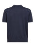 Polo in maglia di cotone blu notte