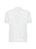 White lightweight cotton knit logo polo shirt