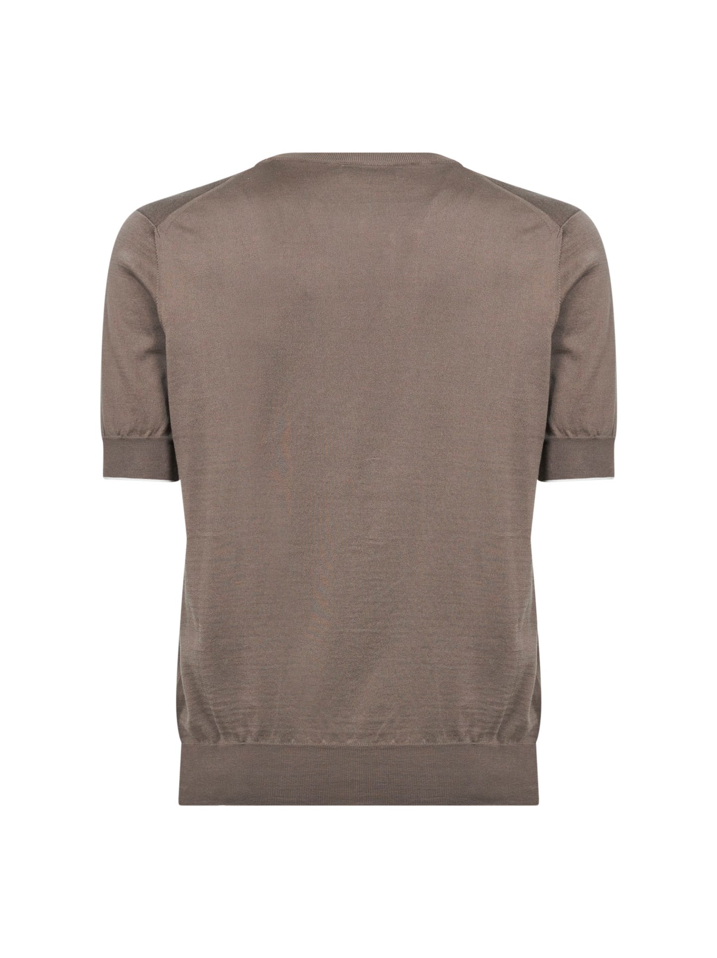 Hazelnut lightweight cotton knit crewneck sweater