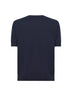 Maglia girocollo in cotone blu navy