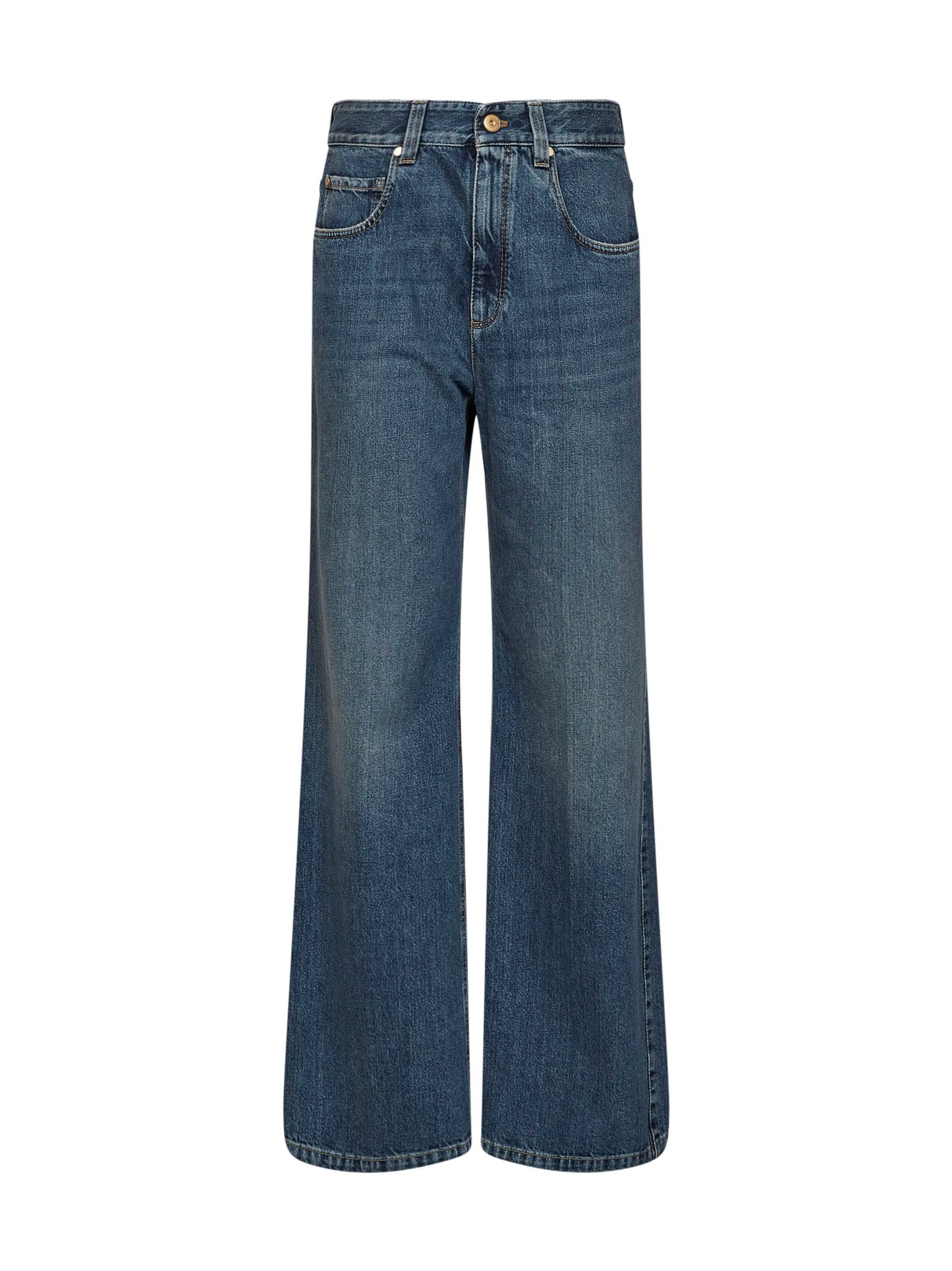 Blue Authentic denim Contemporary Loose jeans with monili