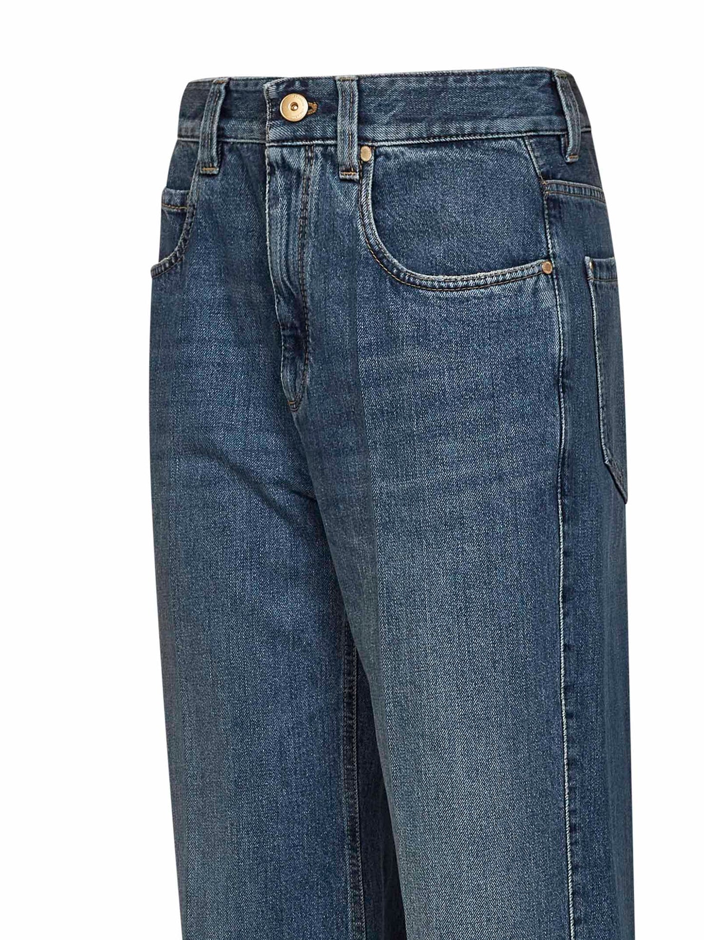 Blue Authentic denim Contemporary Loose jeans with monili