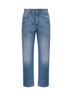 Jeans Retro in denim Authentic blu con monile