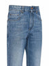 Jeans Retro in denim Authentic blu con monile