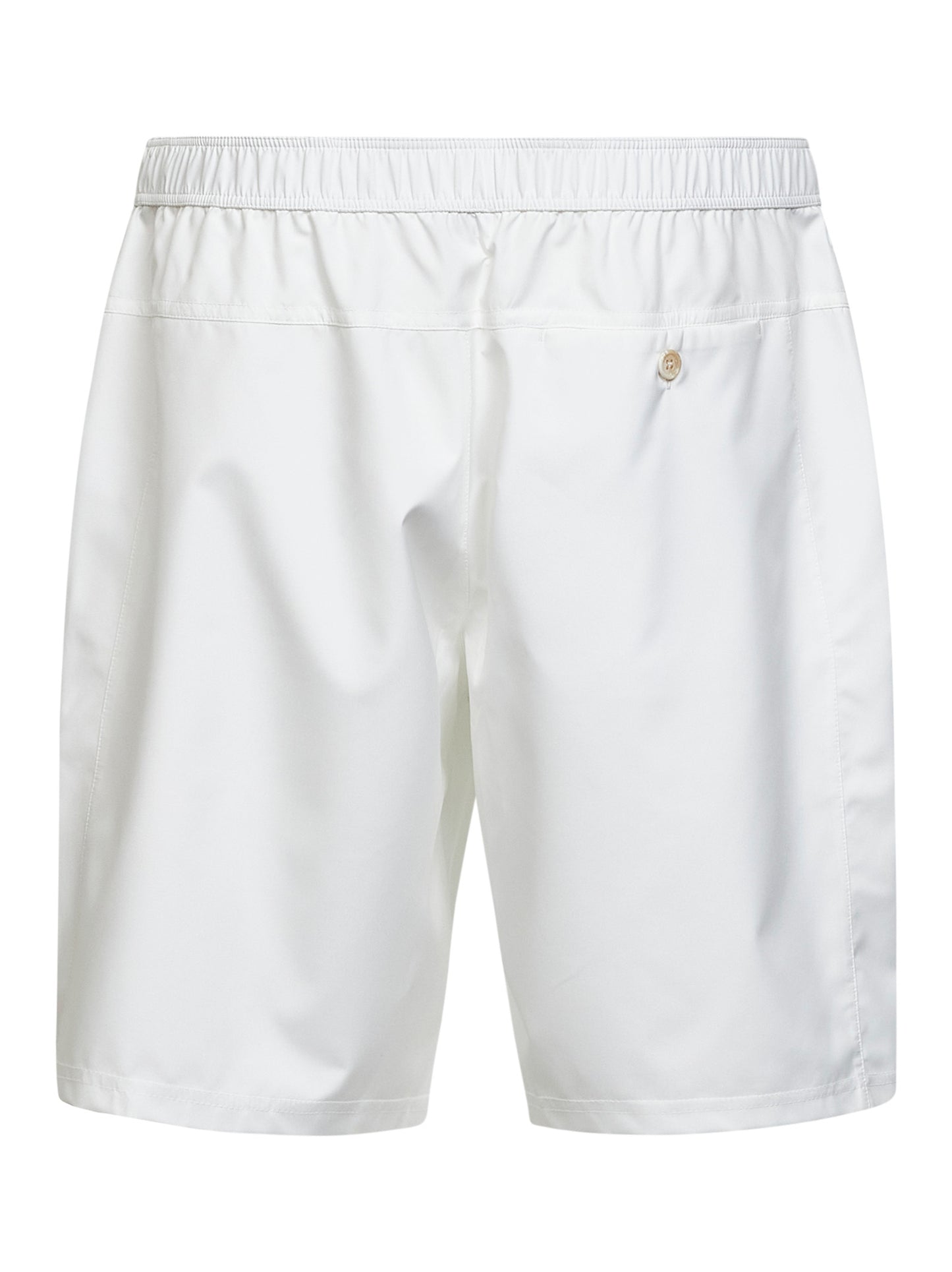 Bermuda in nylon bianco con logo