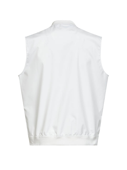 White nylon logo vest