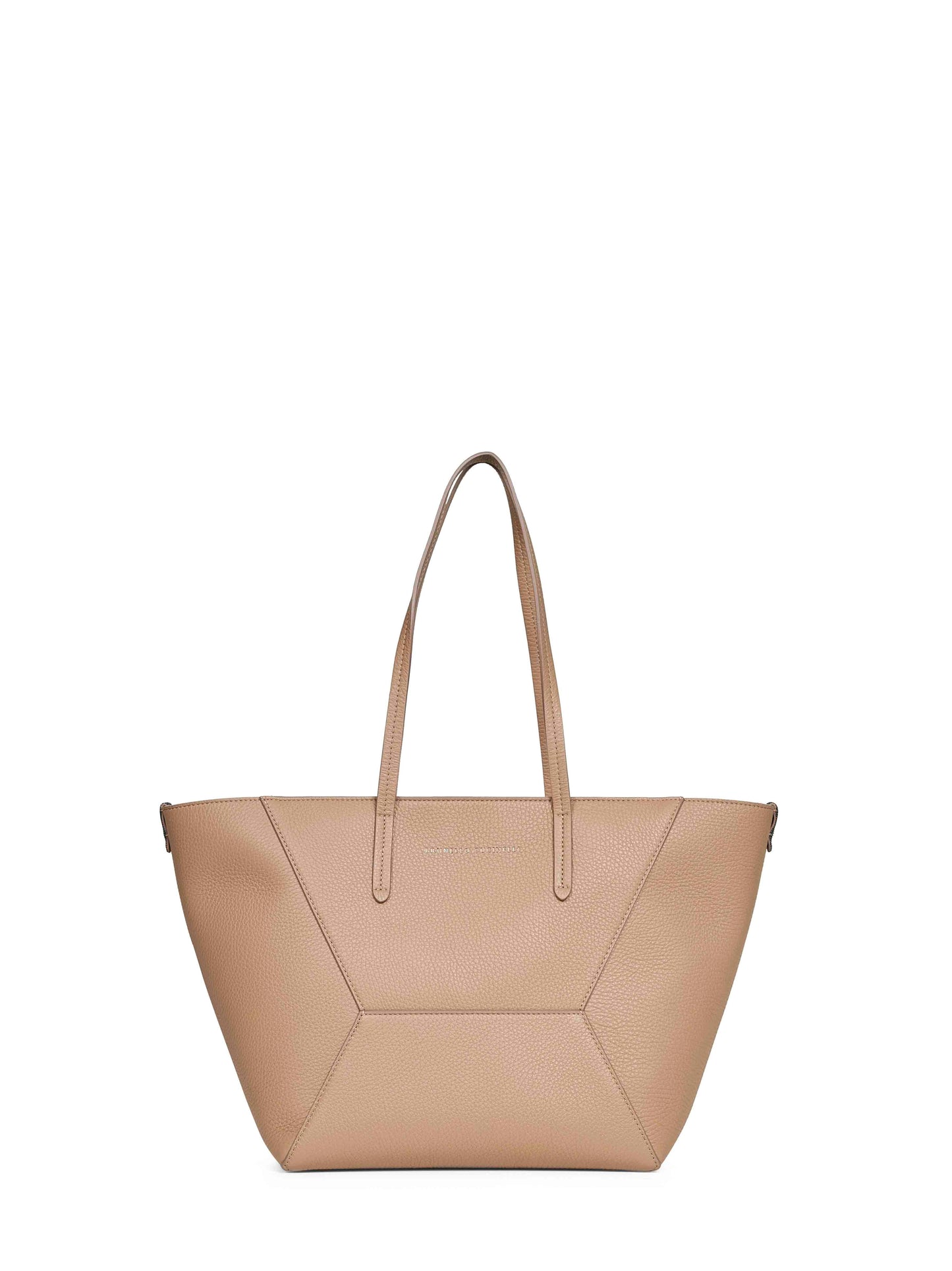 Borsa a spalla BC Duo piccola beige con monile