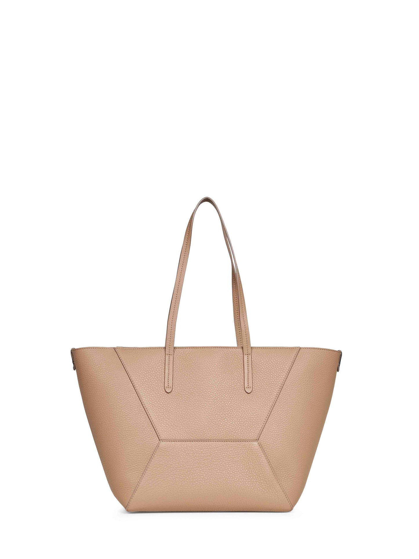 Borsa a spalla BC Duo piccola beige con monile