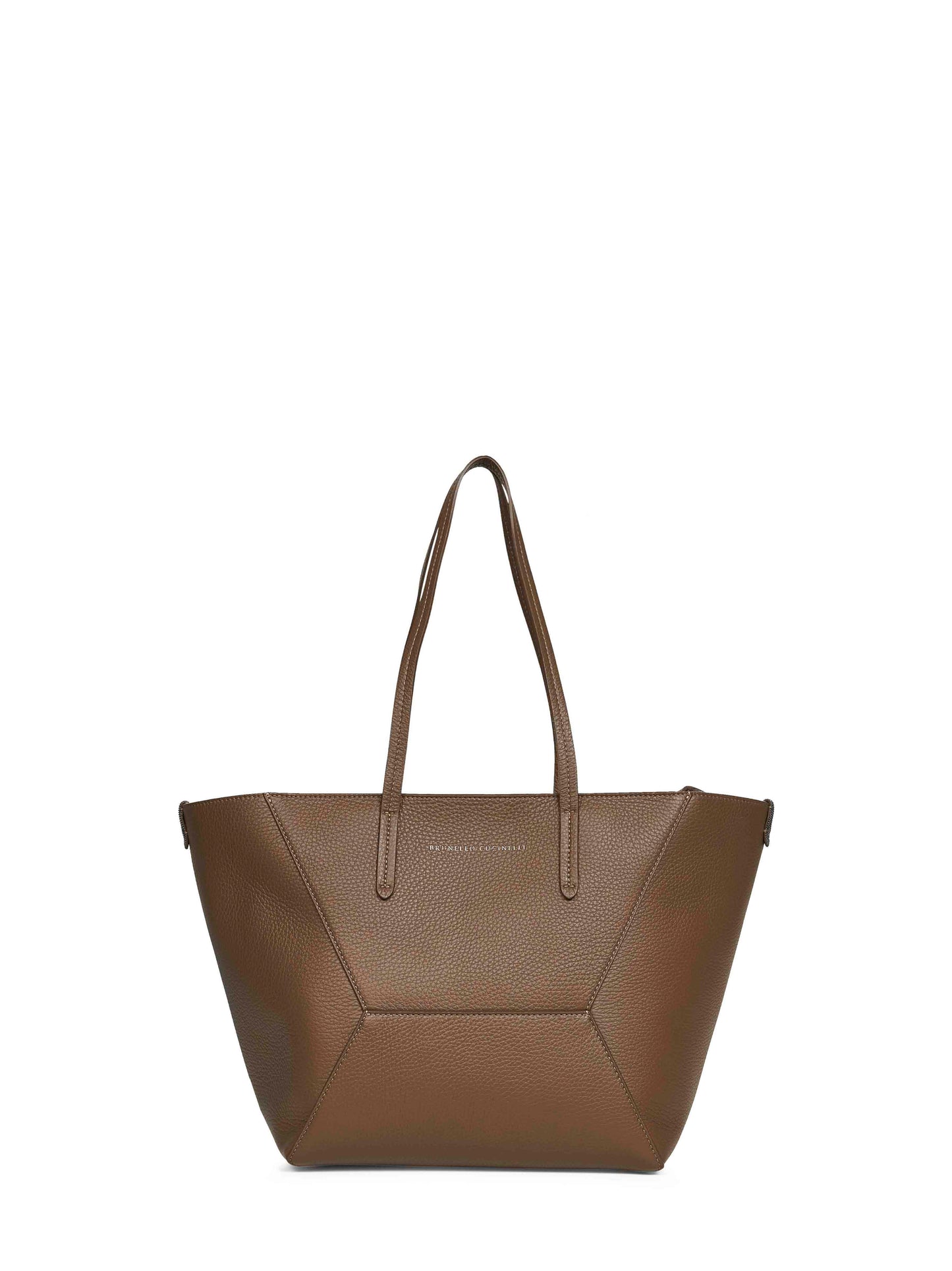 Borsa a spalla BC Duo piccola fango con monile