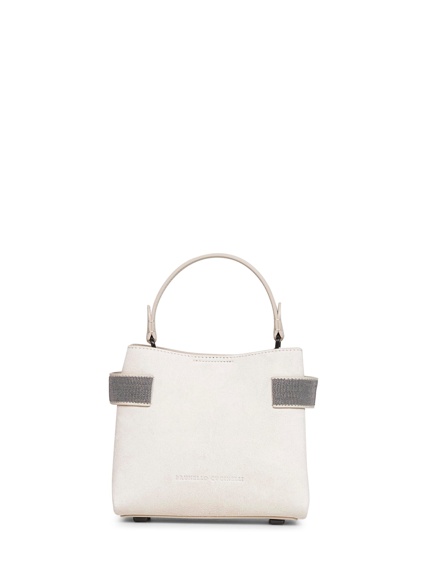 Borsa Top-Handle Essence piccola avorio con Precious Bands