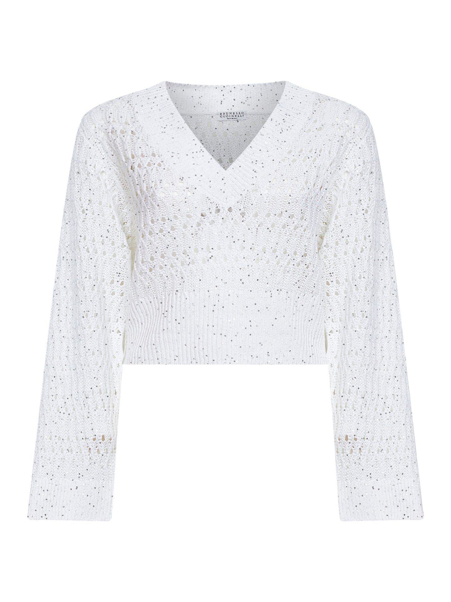 Maglia Dazzling Braids in lino bianco