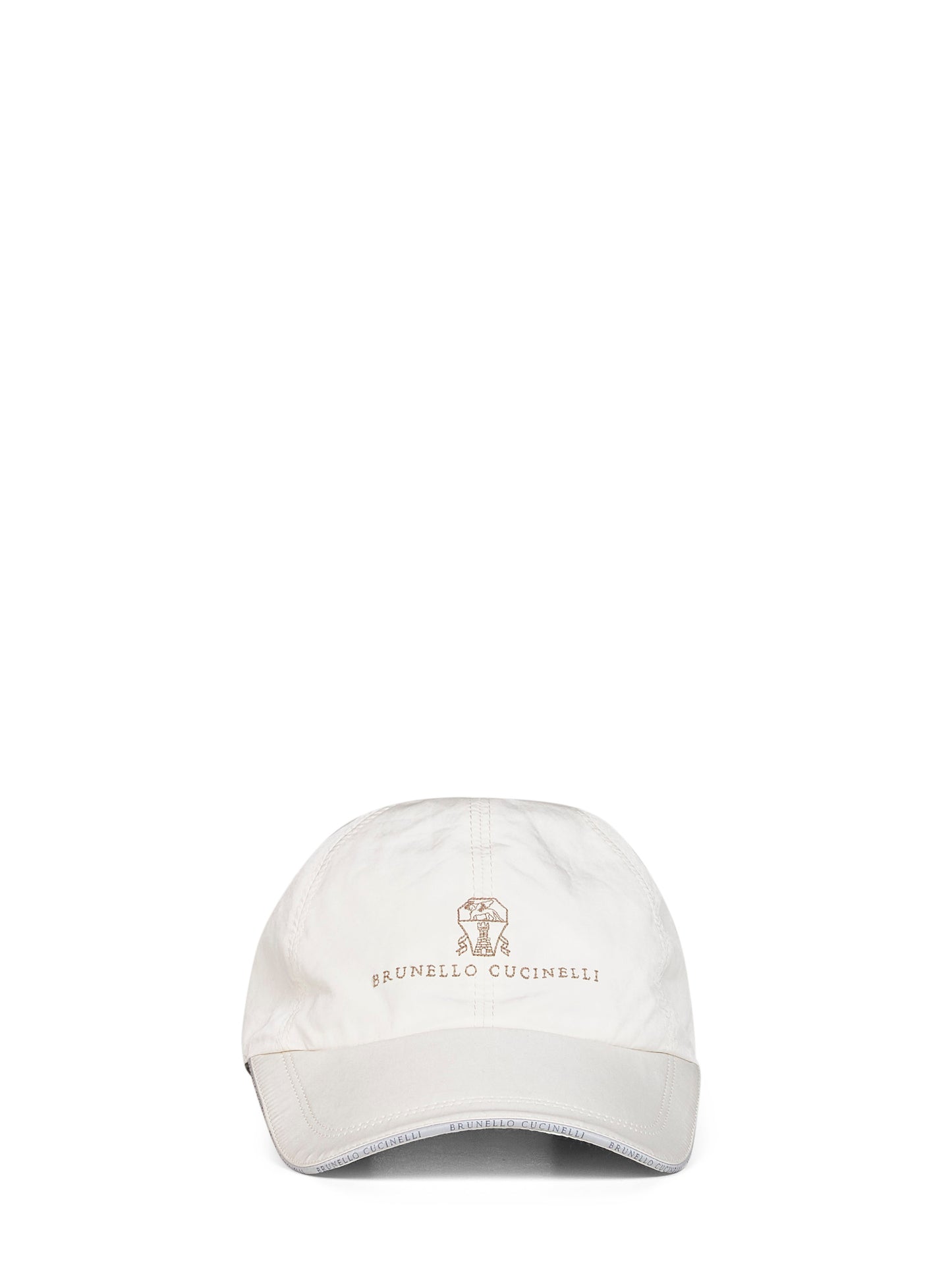 Cappello Baseball in microfibra avorio con logo