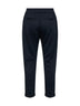 Blue cotton and silk interlock trousers with monili