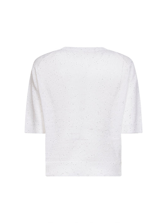 White Dazzling cotton sweater
