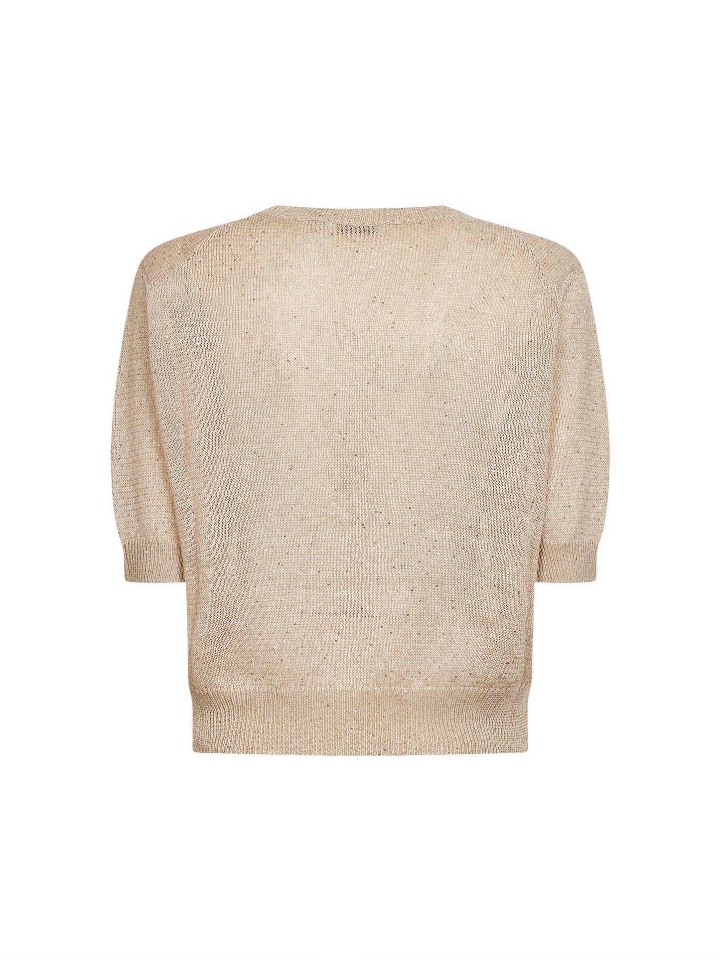 Beige Dazzling cotton sweater