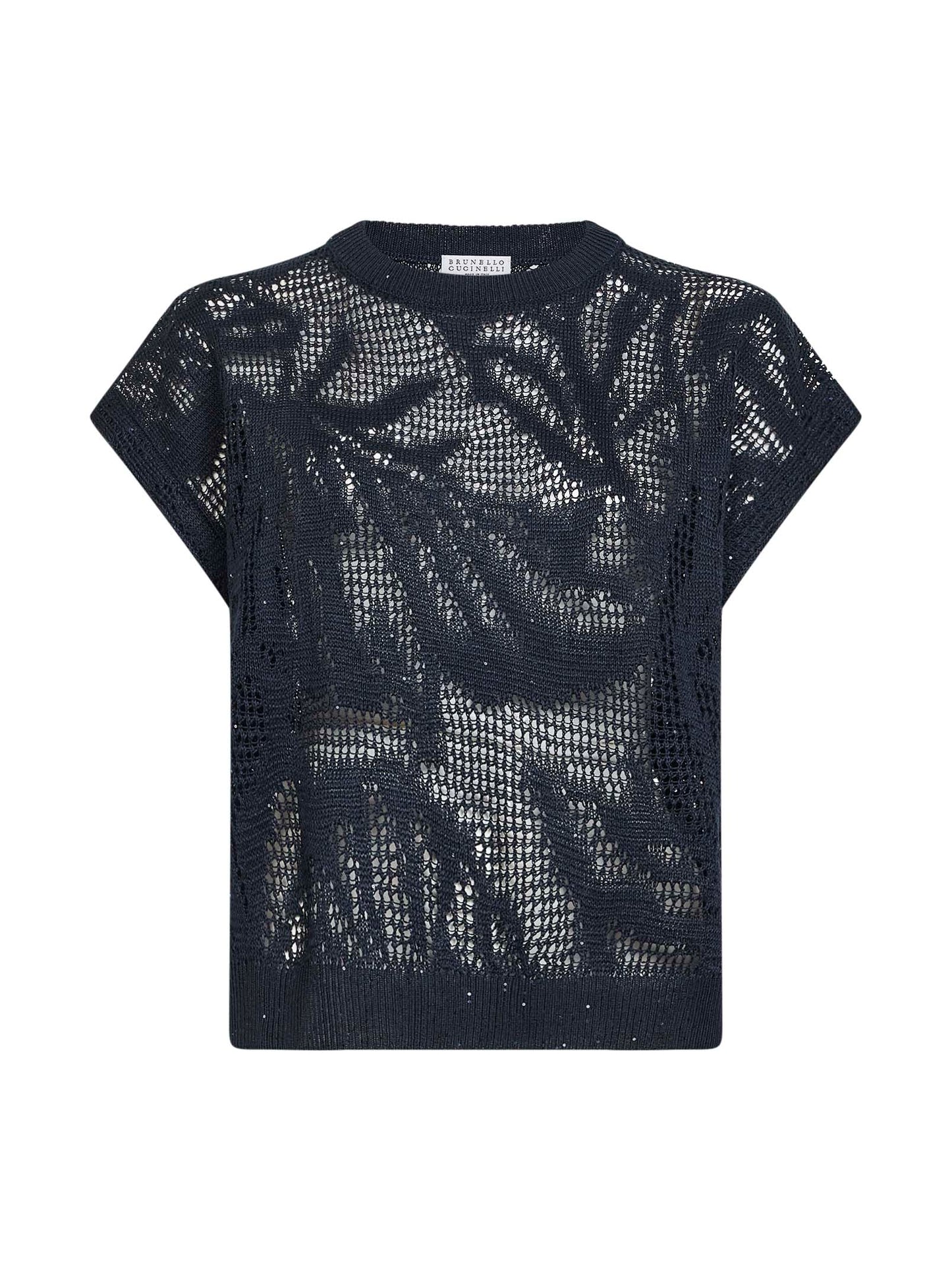 T-shirt Dazzling Water Lillies in maglia blu