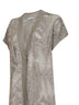 Mud linen and cotton Dazzling Water Lillies long cardigan