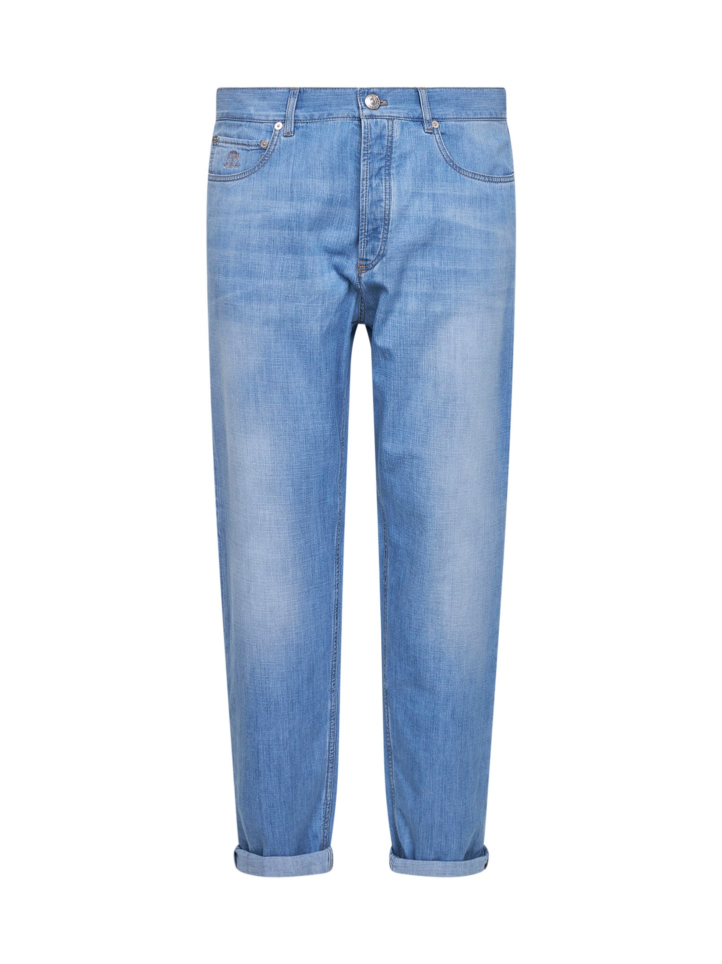 Jeans iconic fit in denim leggero Old azzurro