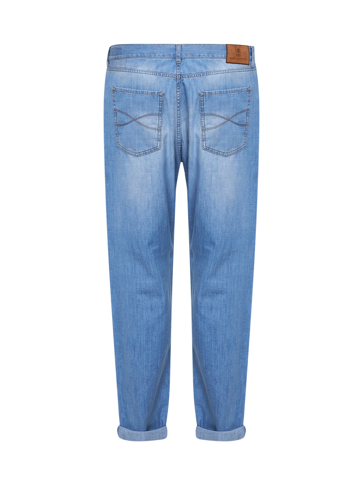 Jeans iconic fit in denim leggero Old azzurro