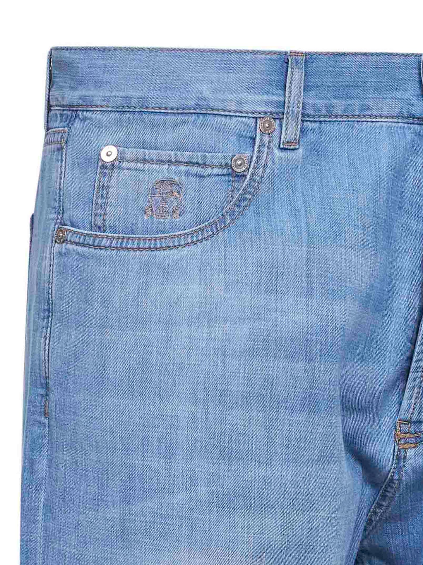 Jeans iconic fit in denim leggero Old azzurro