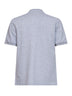 Polo in piquet di cotone grigio con logo