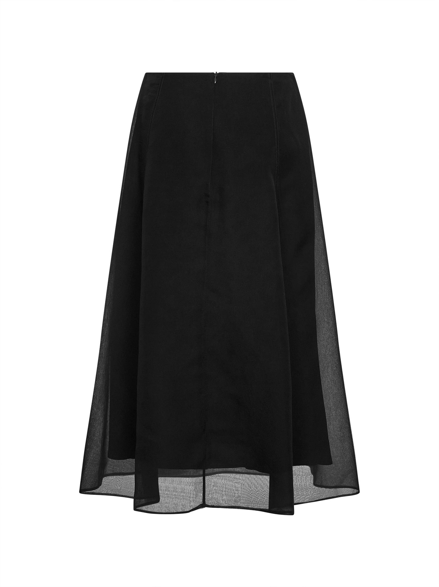 Gonna Circle in seta Crispy nera