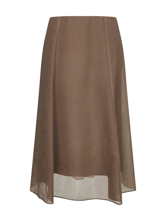 Clay Crispy silk Circle skirt
