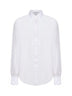 Camicia in seta Crispy bianca con monile