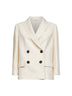 Ivory Fluid twill jacket with monili