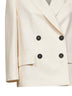 Ivory Fluid twill jacket with monili