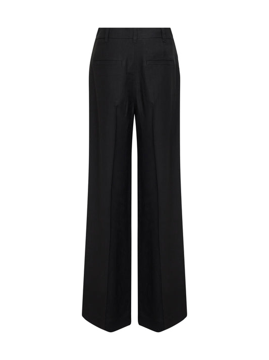 Black Fluid twill Sartorial Wide trousers
