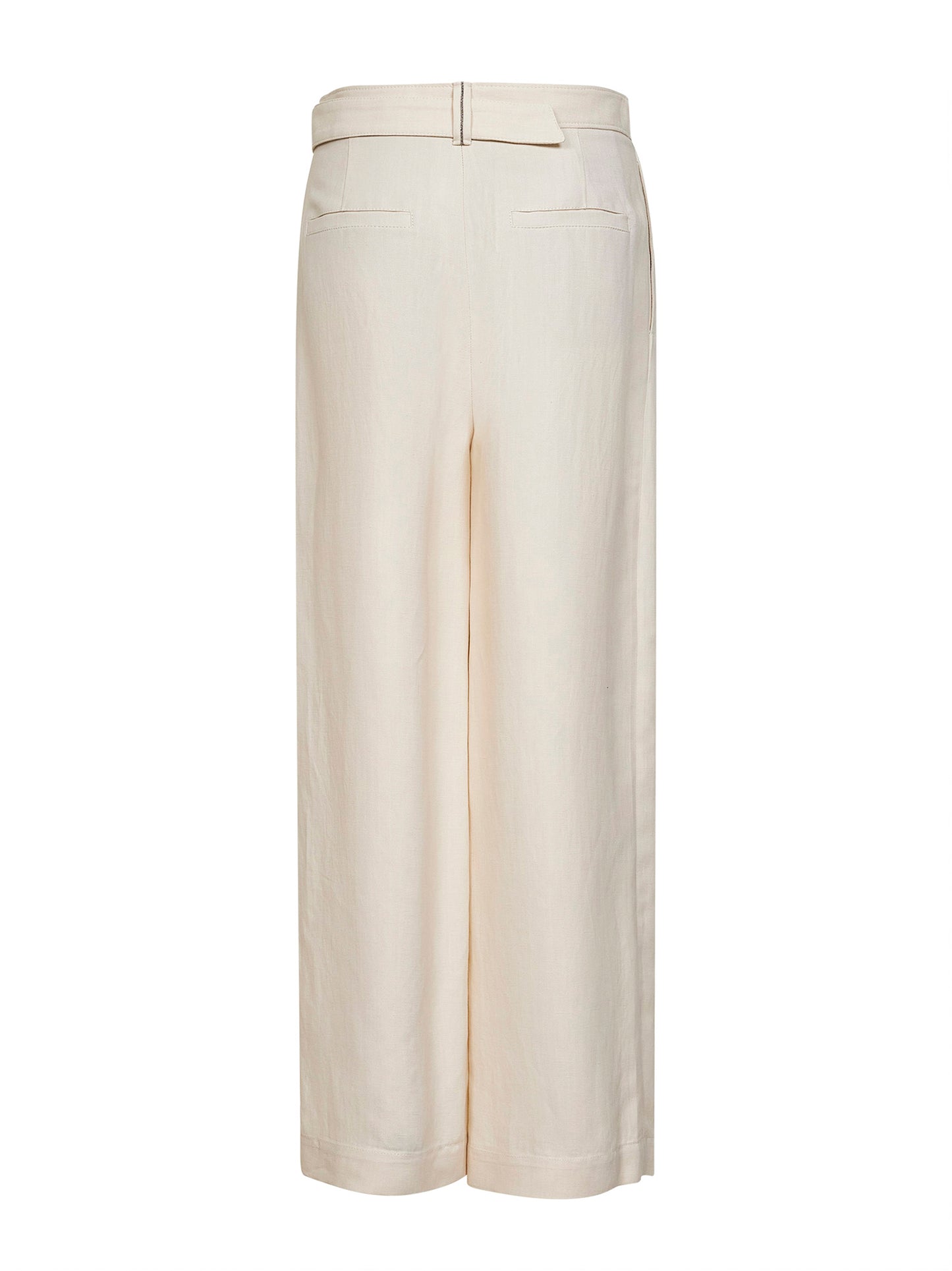 Ivory Fluid twill Sartorial Wrap trousers
