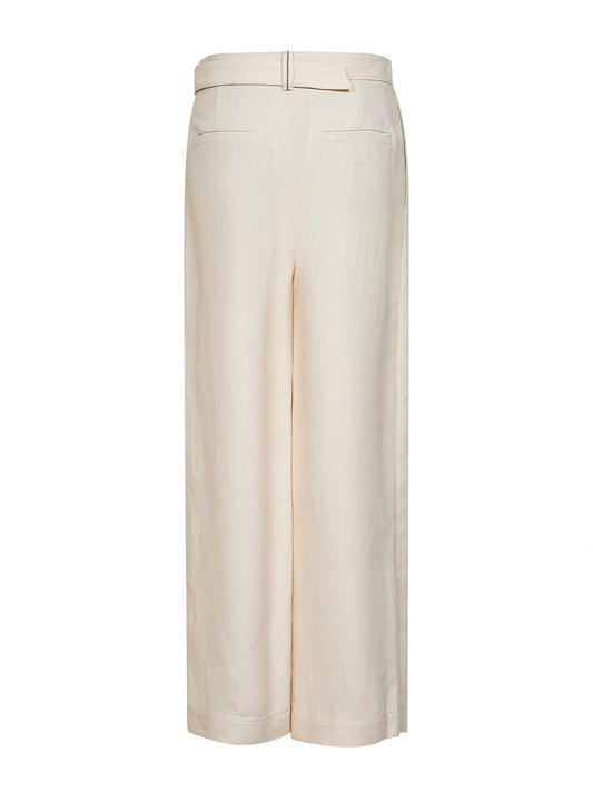 Ivory Fluid twill Sartorial Wrap trousers