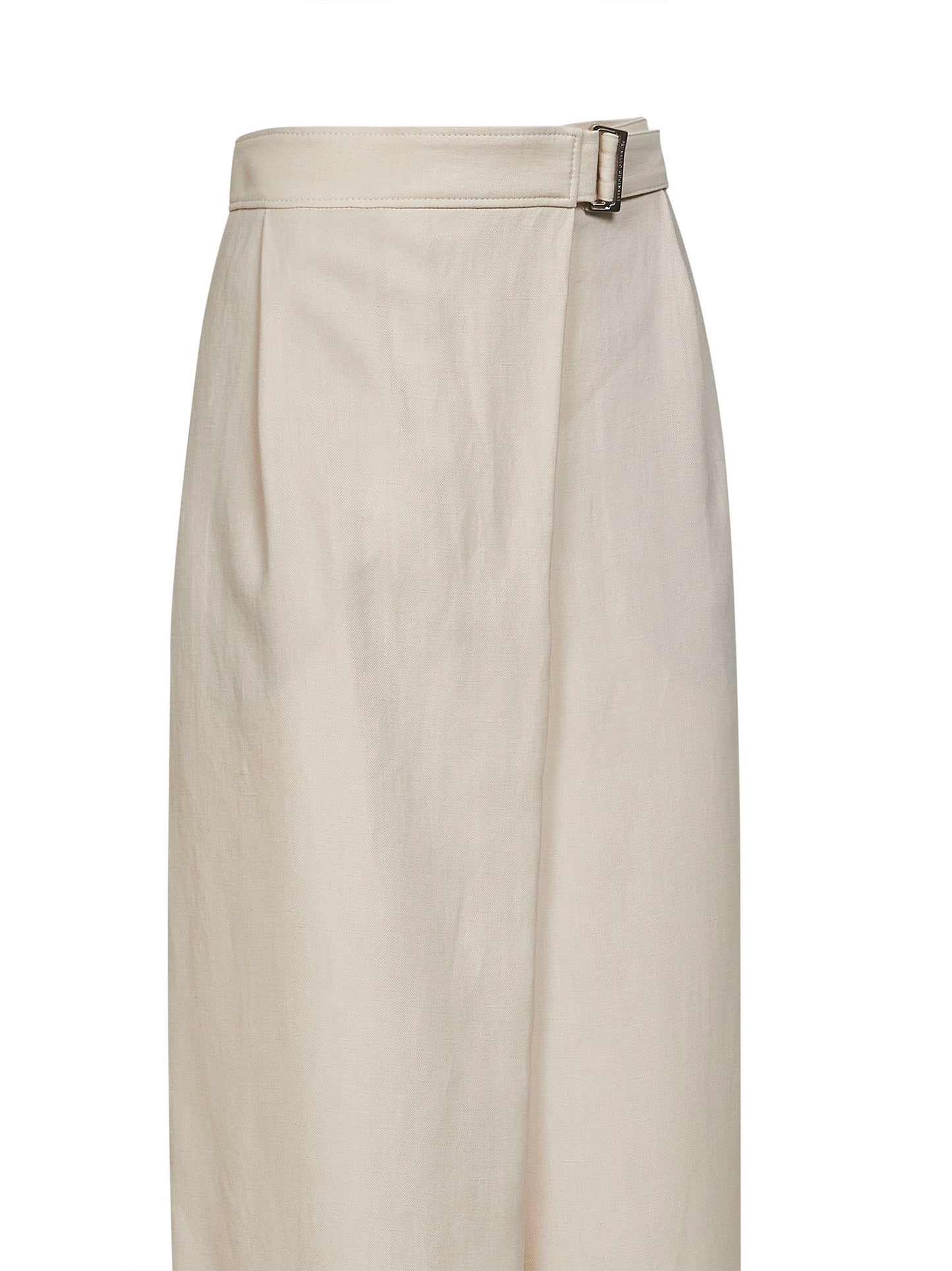 Ivory Fluid twill Sartorial Wrap trousers