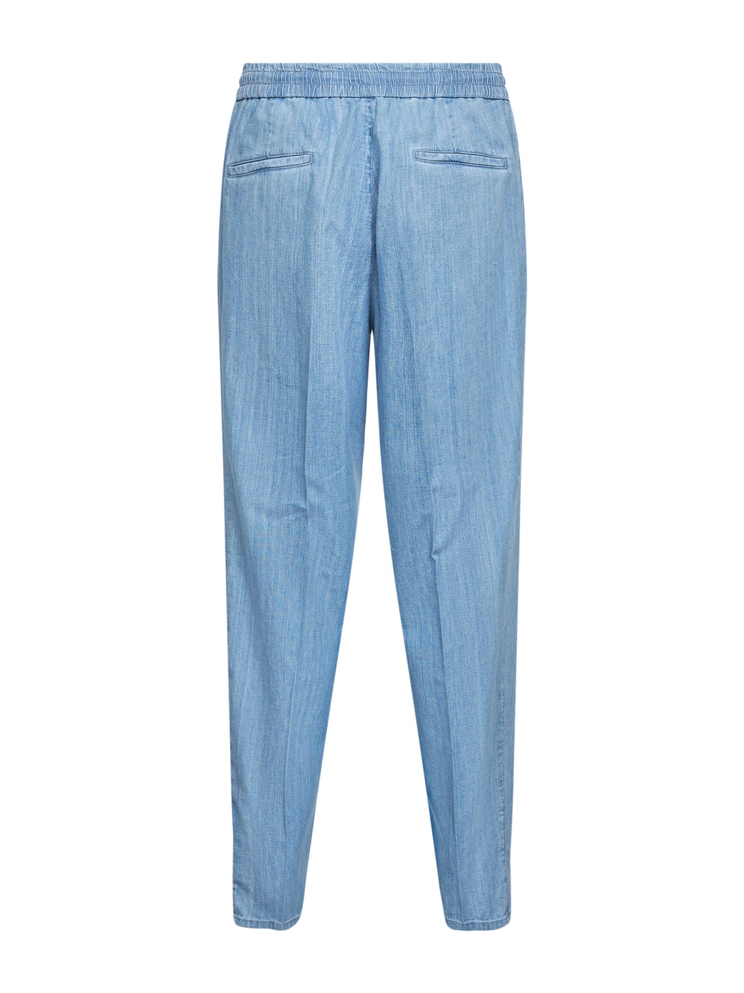 Jeans in denim leggero azzurro con doppia pince