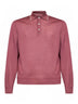 Polo in maglia di cashmere e seta e canapa bordeaux