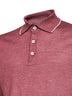 Polo in maglia di cashmere e seta e canapa bordeaux