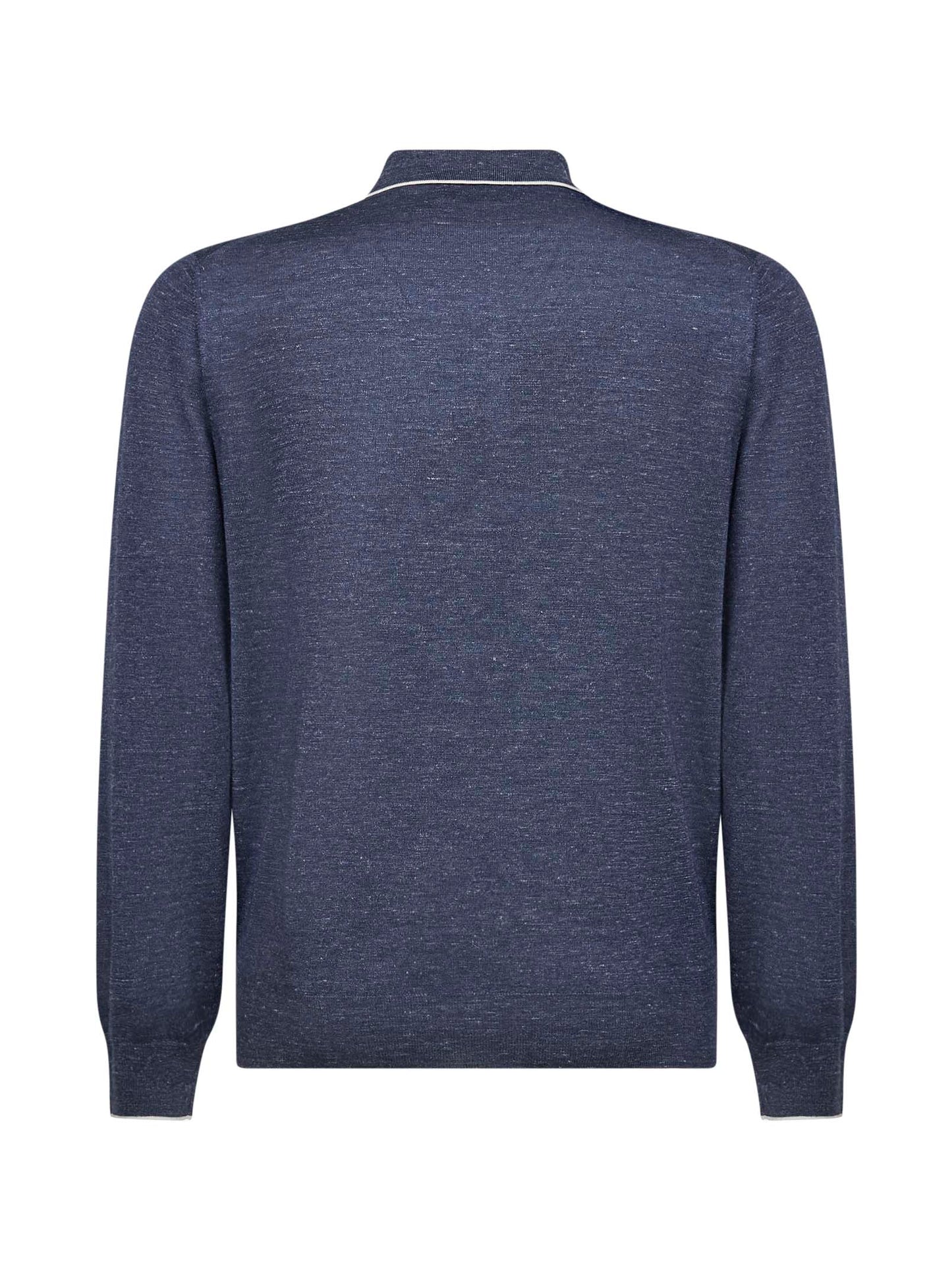 Polo in maglia di cashmere, seta e canapa avio