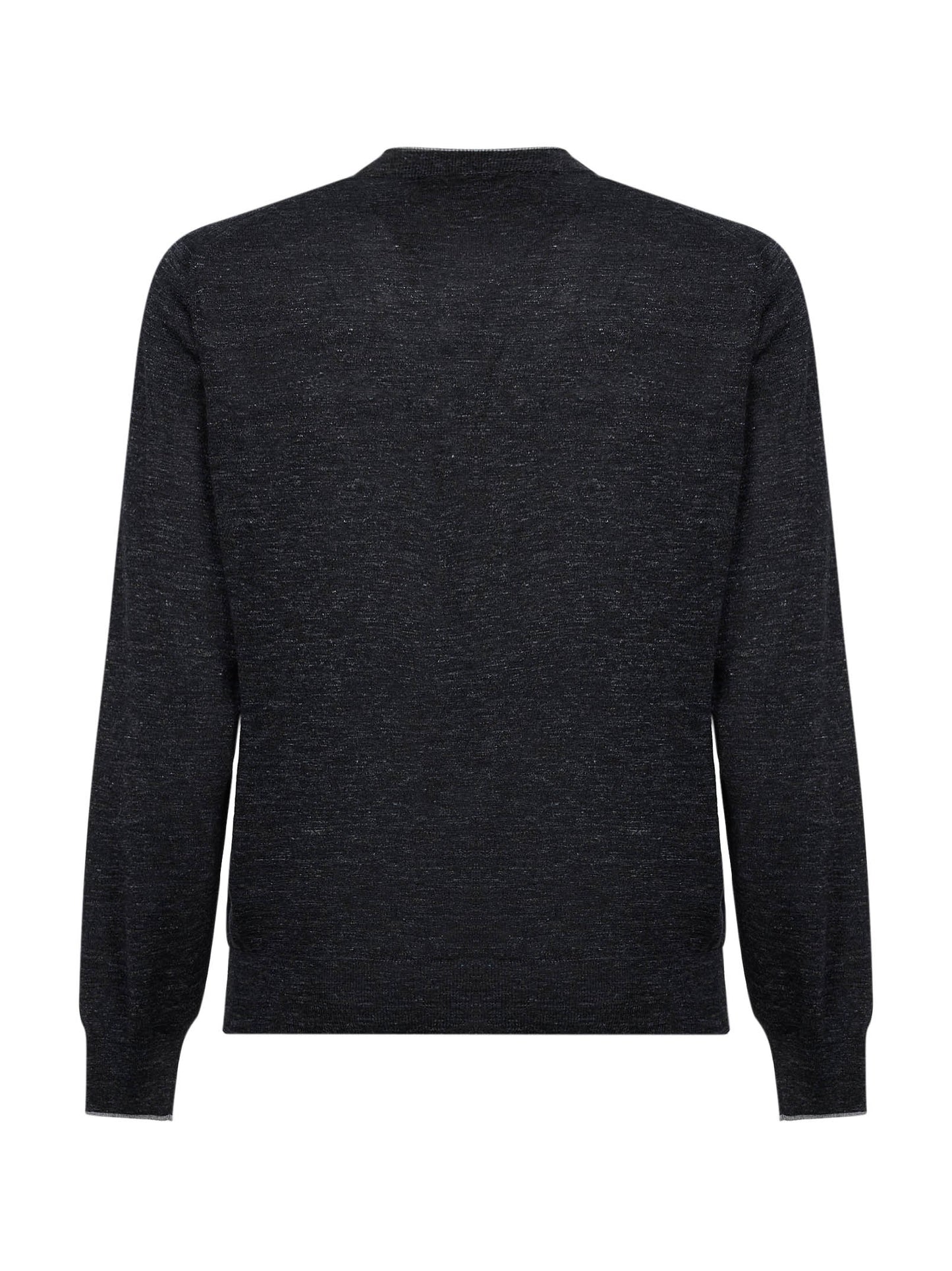 Anthracite cashmere and silk and hemp lightweight cardigan