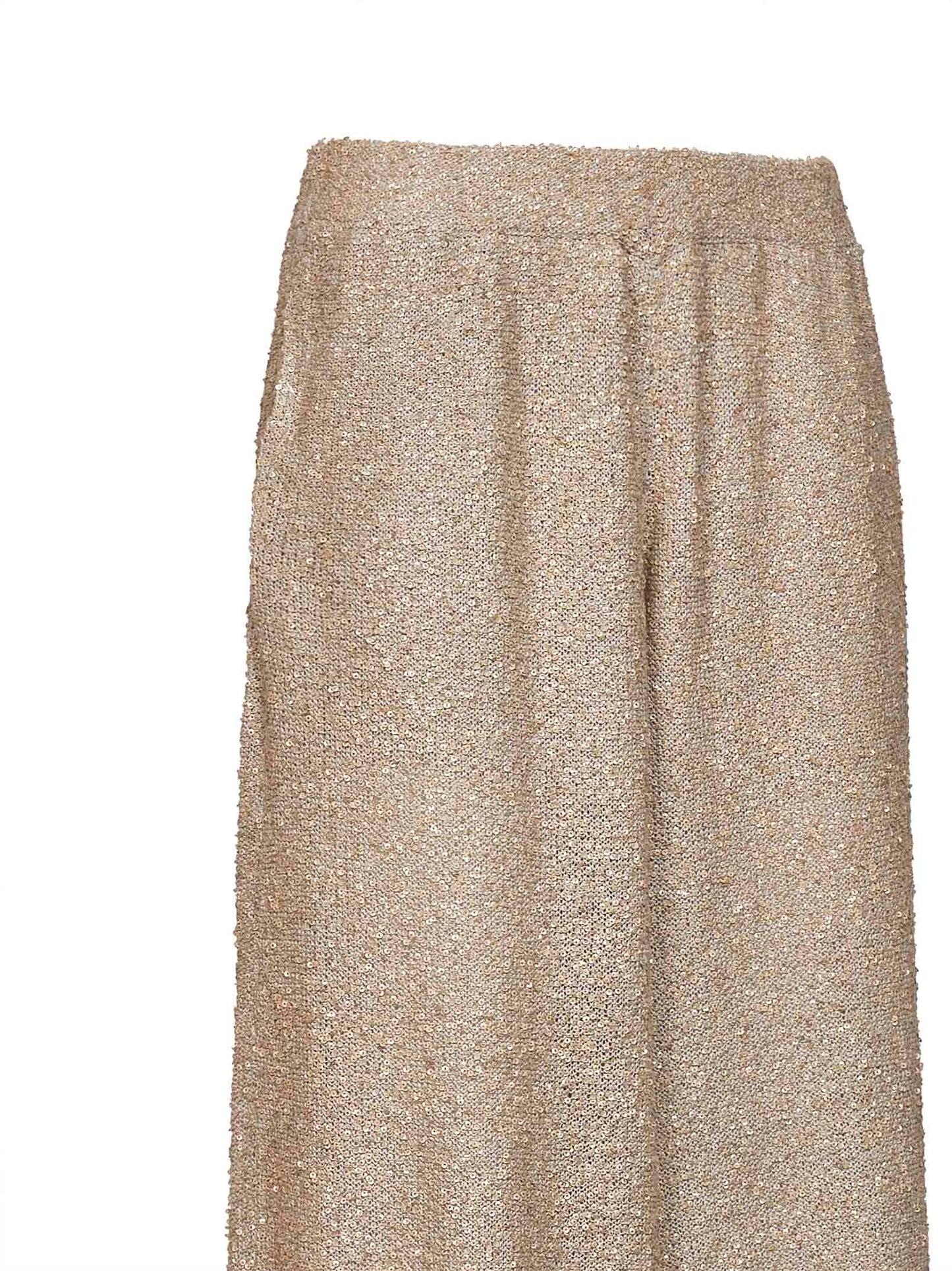 Gold sequin knit Dazzling Texture culotte trousers