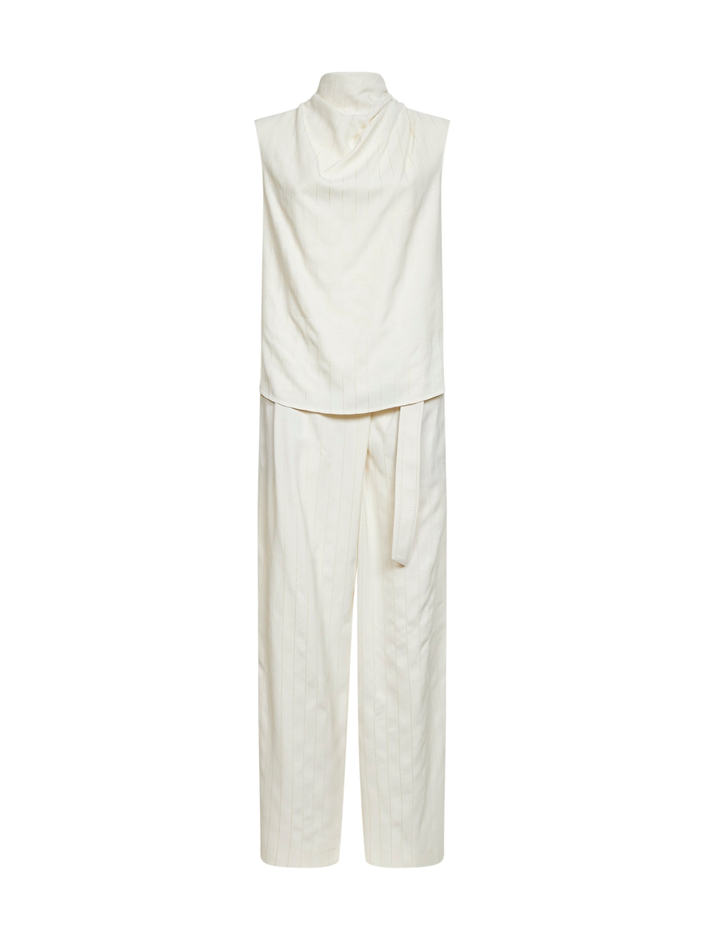 Tuta Slouchy Dazzling Chalkstripe avorio