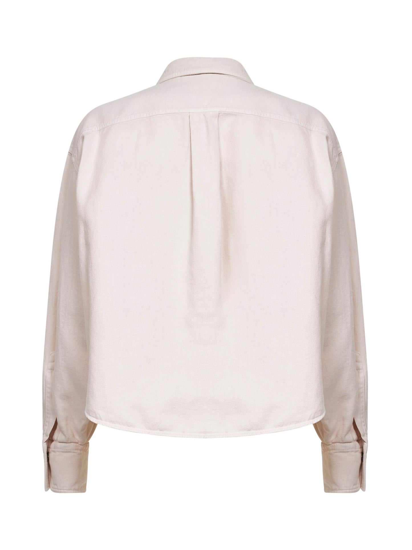Chalk dyed cotton and linen cover shirt