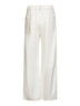 White cotton and linen cover Contemporary jeans with monili
