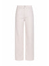 Chalk cotton and linen cover Contemporary jeans with monili