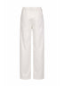 Chalk cotton and linen cover Contemporary jeans with monili
