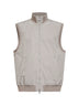 Gilet imbottito in nylon membranato tortora