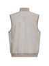 Gilet imbottito in nylon membranato tortora