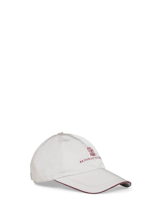 Cool brown bonded nylon logo Baseball cap