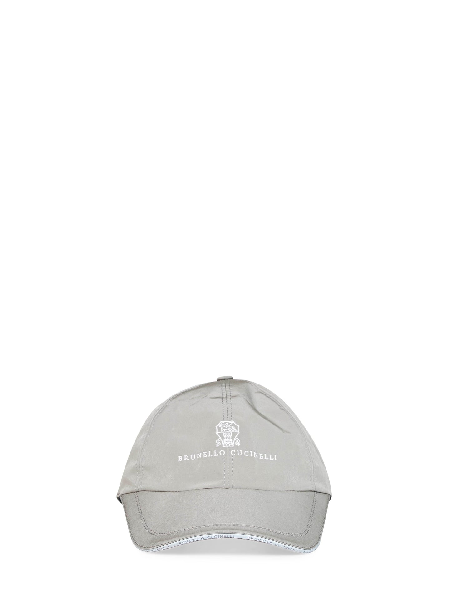 Khaki bonded nylon logo Baseball cap<BR/>