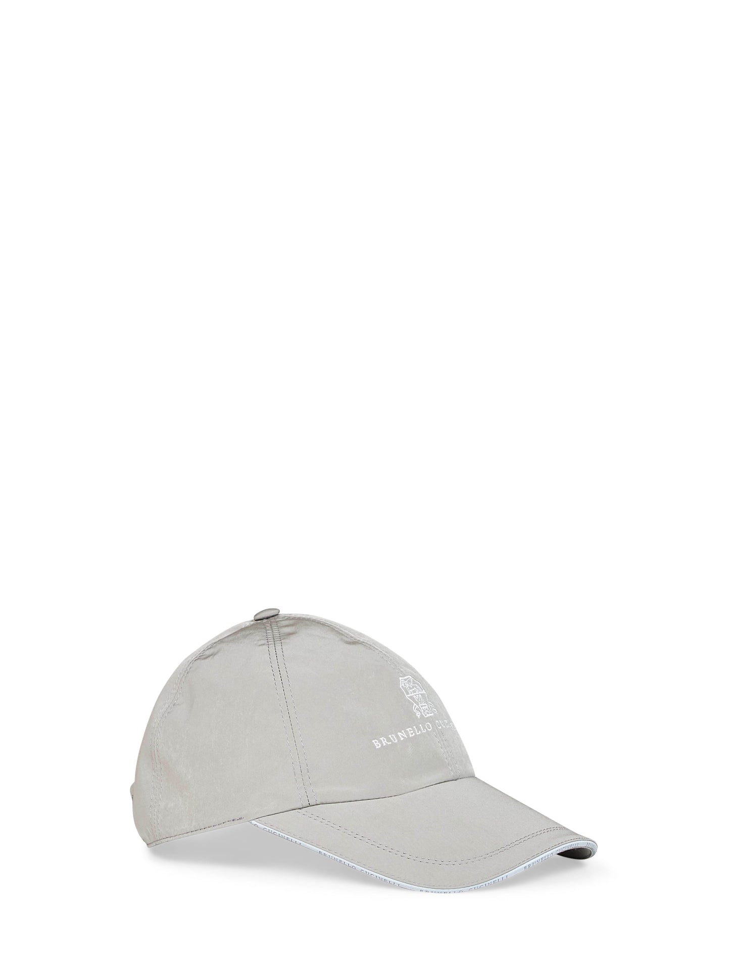 Khaki bonded nylon logo Baseball cap<BR/>